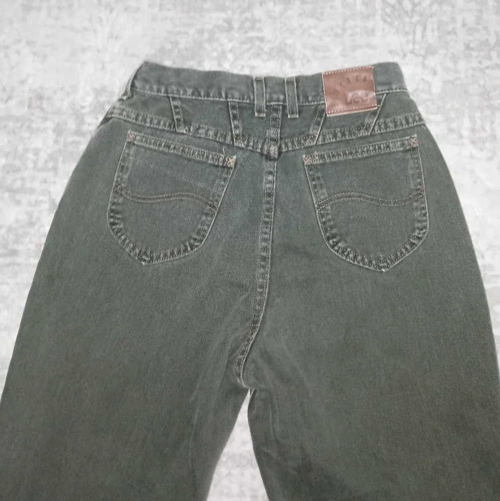 Vintage Lee Green High waist Mom Jeans Size Size 12 Short - Picture 12 of 13